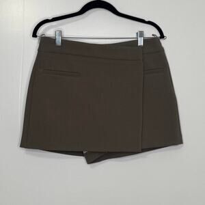 Zara brown mini skort preppy
